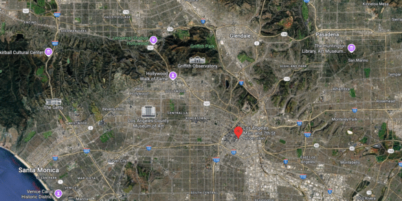 karta över los angeles